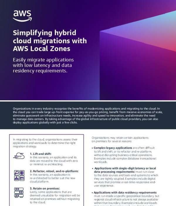 Simplifying Hybrid Cloud Migrations With Aws Local Zones Remver